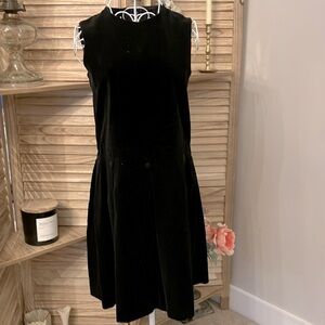 50’s-60’s Vintage Fein Original Drop Waist Velvet Sleeveless Dress Sz Small